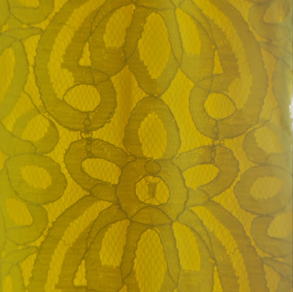 🌼Yellow-laced Sheath Dress, Size 6 petite - Picture 12 of 16